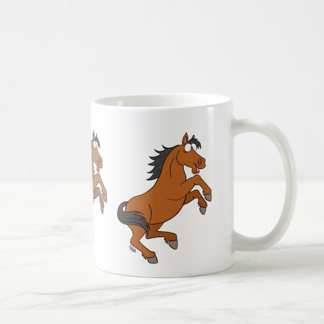 Taza De Café Mugre de caballo feliz (Derecha)