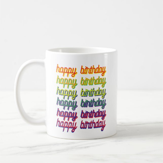 Taza De Café Mugre de café de cumpleaños feliz (Izquierda)
