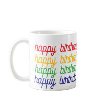 Mugre de café de cumpleaños feliz
