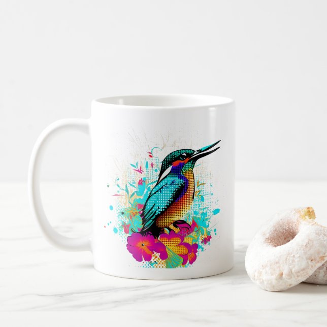Taza De Café Mugre de café de Kingfisher (Con donut)