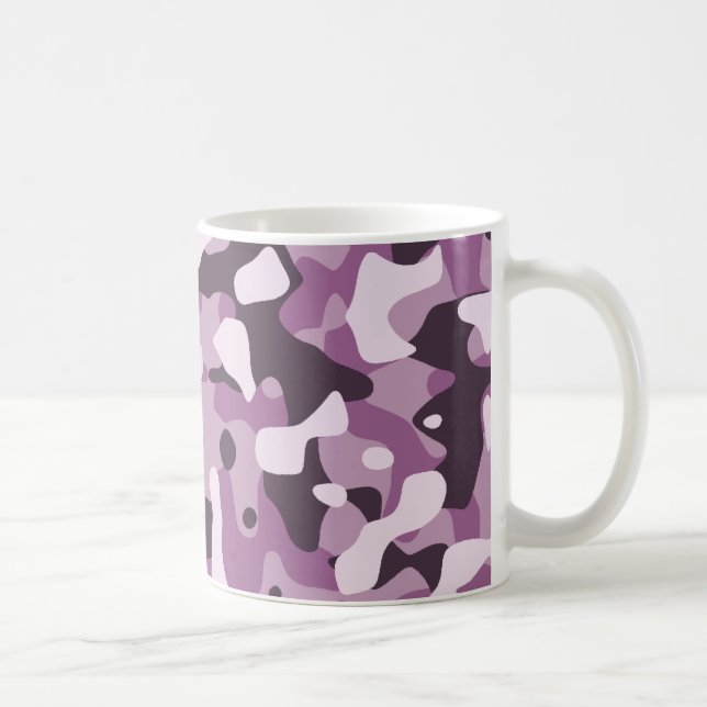 Taza De Café Mugre de camuflaje morado (Derecha)