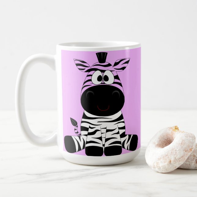 Taza De Café Mugre de cebra morada (Con donut)
