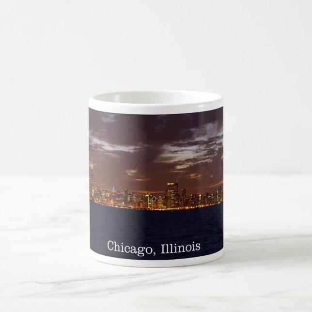 Taza De Café Mugre de Chicago Skyline (Centro)