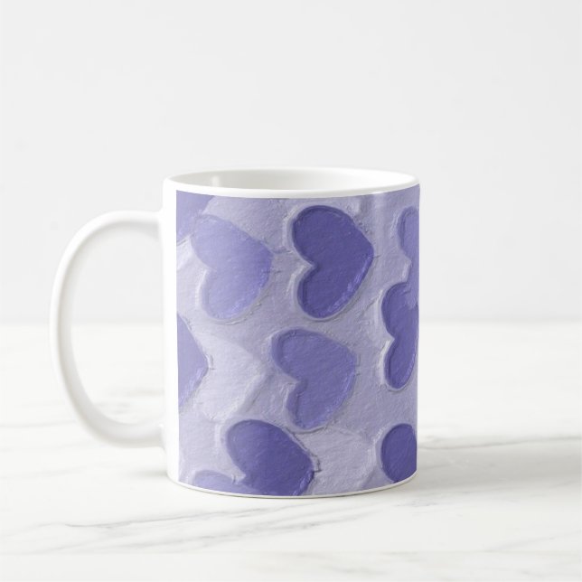 Taza De Café Mugre de corazón morado (Izquierda)