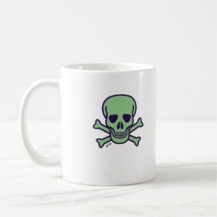 Taza De Café Mugre de cráneo verde