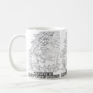 Taza De Café Mugre de cuento de hadas Tres Cerditos