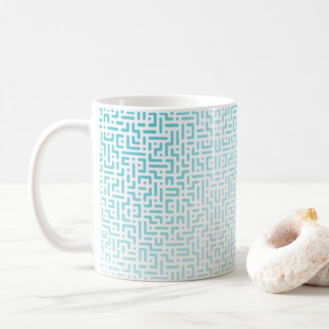 Taza De Café Mugre de degradado azul (Con donut)