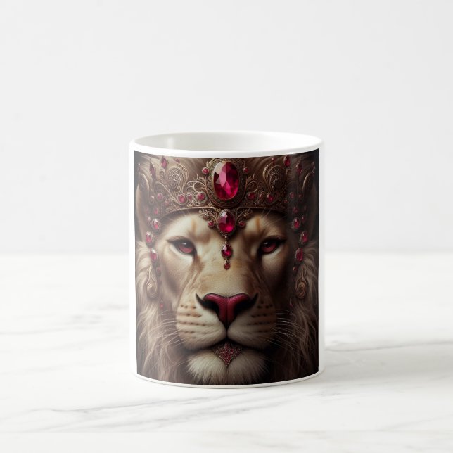 Taza De Café Mugre de desayuno con rey de león (Centro)