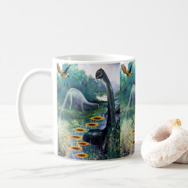 Taza De Café mugre de dinosaurio (Con donut)