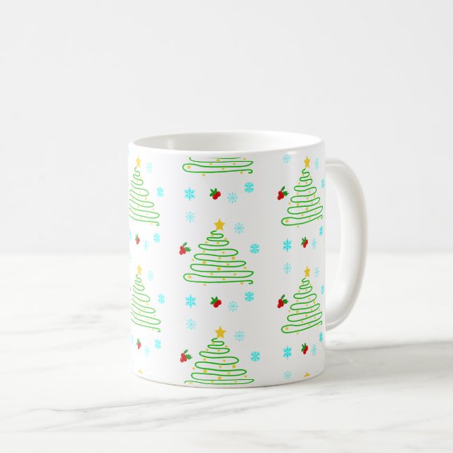 Taza De Café Mugre de diseño de árbol de Navidad (Anverso derecho)