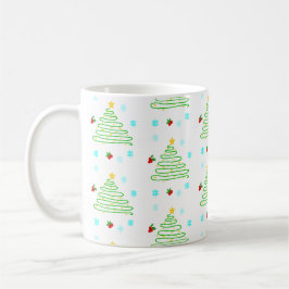 Taza De Café Mugre de diseño de árbol de Navidad