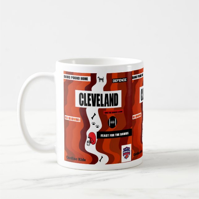 Taza De Café Mugre de diseño de Cleveland Team (Izquierda)