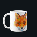 Taza De Café Mugre de diseño de Fox<br><div class="desc">Diseño geométrico</div>