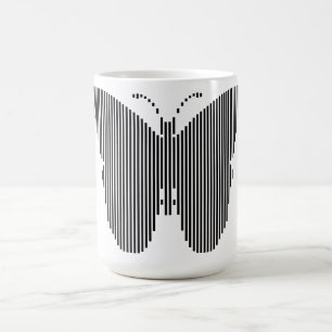 Taza De Café Mugre de diseño de vectores de mariposa