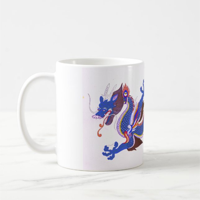 Taza De Café Mugre de diseño del dragón japonés (Izquierda)