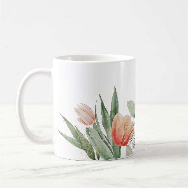 Taza De Café Mugre de diseño floral (Izquierda)