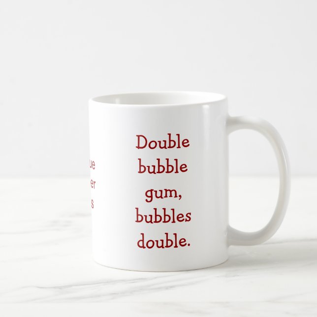 Taza De Café Mugre de dos burbujas de goma de tongo Twister (Derecha)