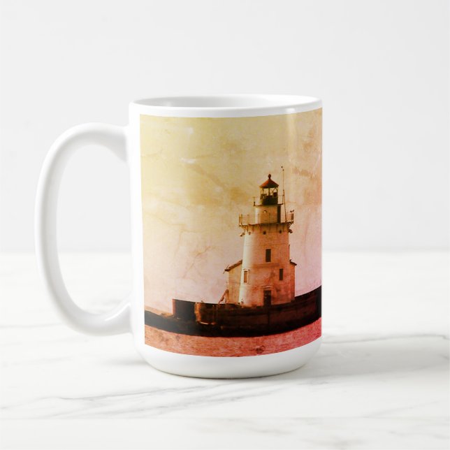 Taza De Café Mugre de efecto fotográfico del faro (Izquierda)
