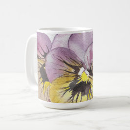 Taza De Café Mugre de flores acuarela
