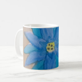 Taza De Café Mugre de flores azules