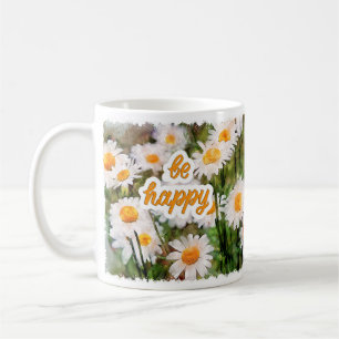 Taza De Café Mugre de flores de Chamomile, Regalo de cumpleaños