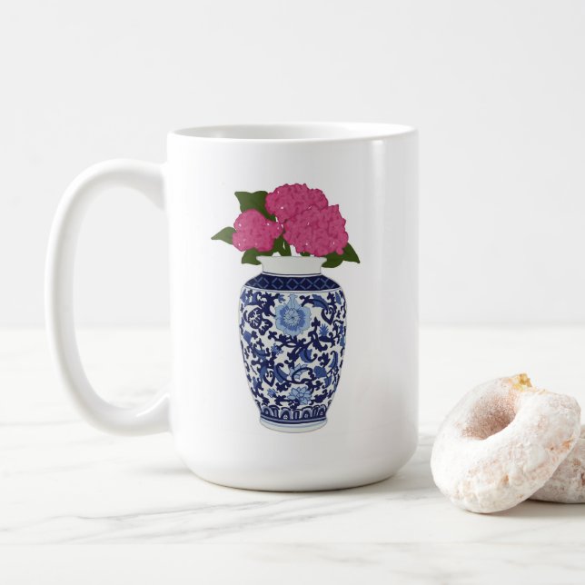 Taza De Café Mugre de flores de Grandmillennial (Con donut)