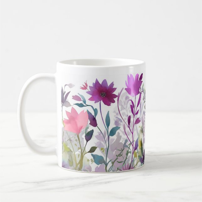 Taza De Café Mugre de flores silvestres 1 (Izquierda)
