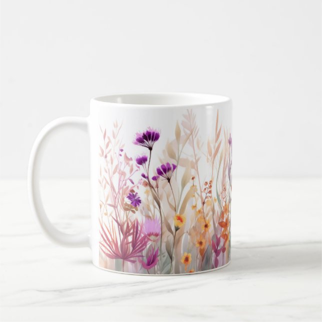 Taza De Café Mugre de flores silvestres 3 (Izquierda)