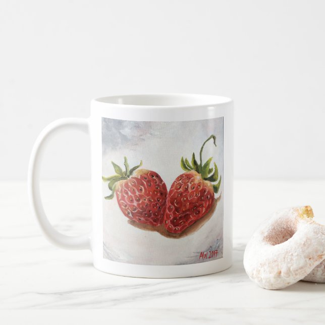 Taza De Café Mugre de fresas (Con donut)