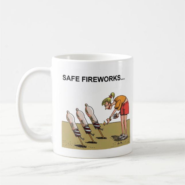 Taza De Café Mugre de fuegos artificiales seguros (Izquierda)