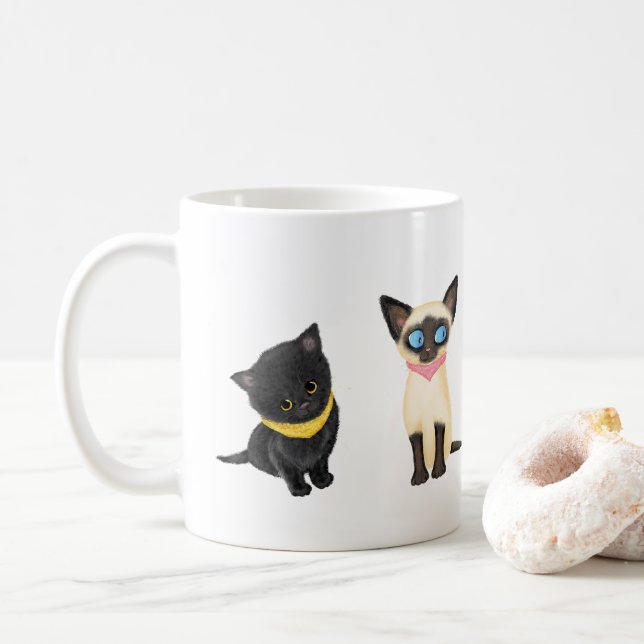 Taza De Café Mugre de gatitos (Con donut)