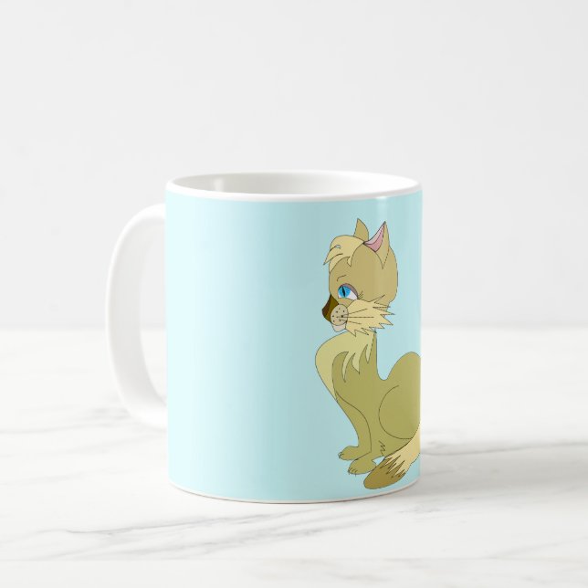 Taza De Café Mugre de gato amarillo ocaso (Anverso izquierdo)