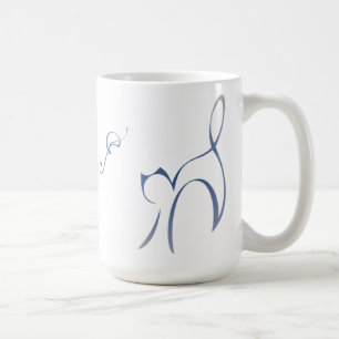 Taza De Café Mugre de gato azul