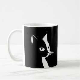 Taza De Café Mugre de gato blanco y negro