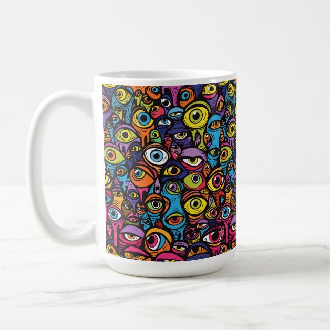 Taza De Café Mugre de gato de Cubism Halloween (Izquierda)