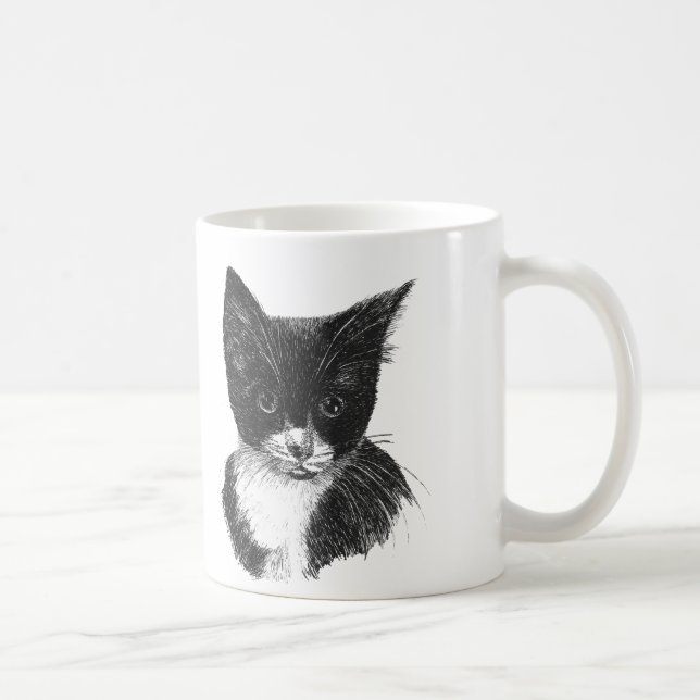 Taza De Café Mugre de gato de Tuxedo (Derecha)
