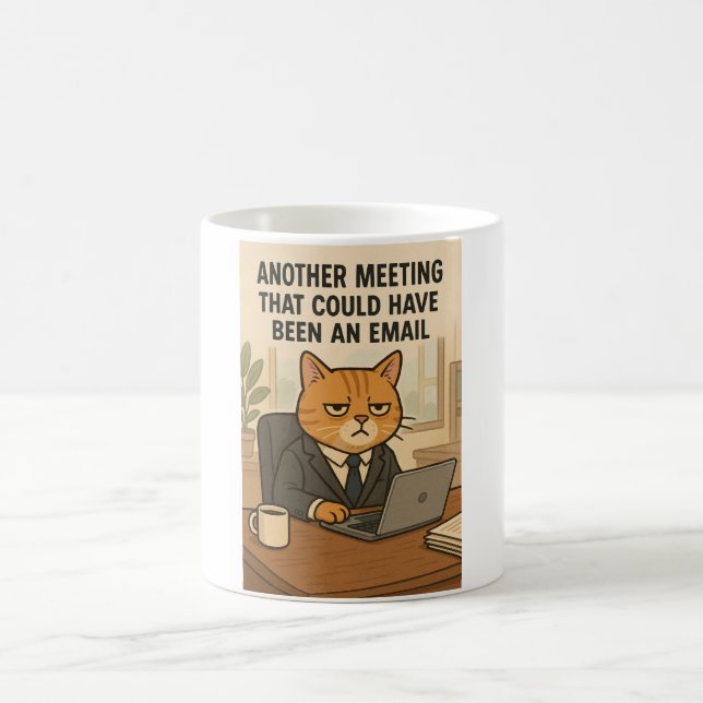 Taza De Café Mugre de gato divertida (Centro)