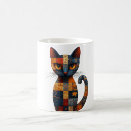 Taza De Café Mugre de gato en mosaico