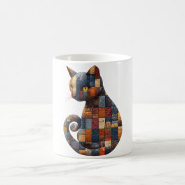 Taza De Café Mugre de gato en mosaico