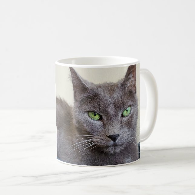 Taza De Café Mugre de gato gris (Anverso derecho)