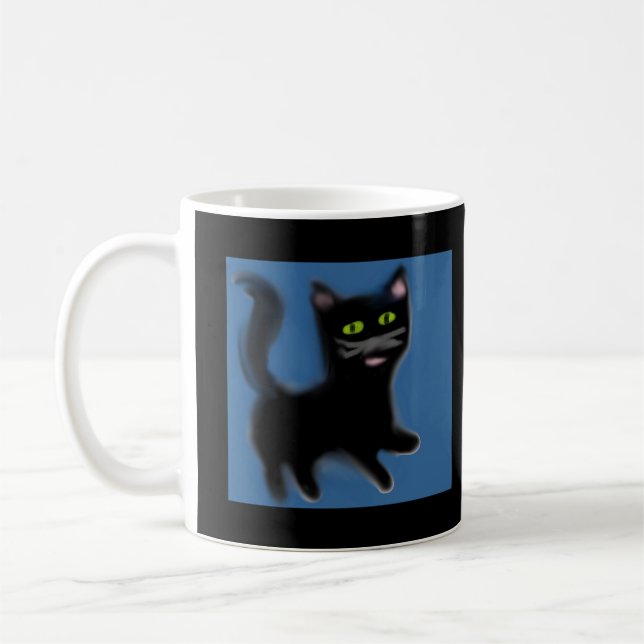 Taza De Café Mugre de gato negro (Izquierda)