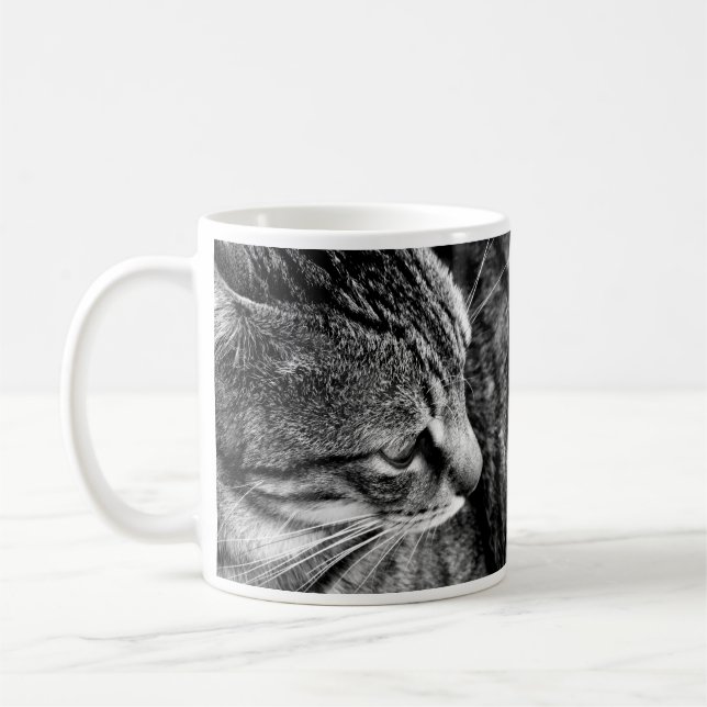 Taza De Café Mugre de gato negro y blanco (Izquierda)