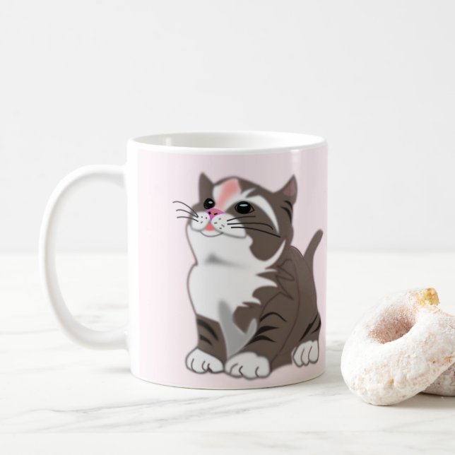 Taza De Café Mugre de gato para bebés (Con donut)