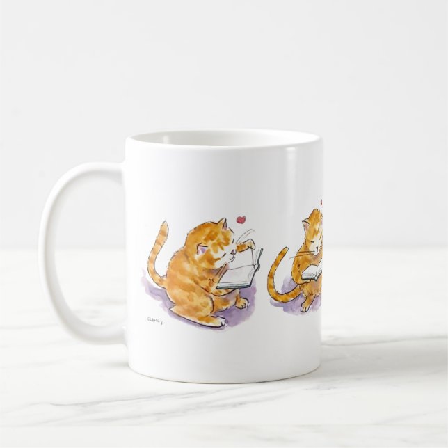 Taza De Café Mugre de gatos de librería (Izquierda)