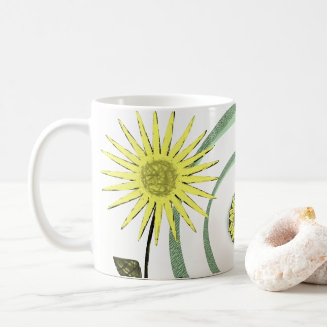 Taza De Café Mugre de girasol (Con donut)