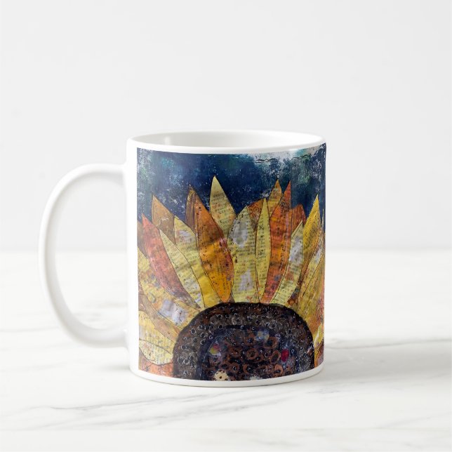 Taza De Café Mugre de girasol de medios mixtos (Izquierda)