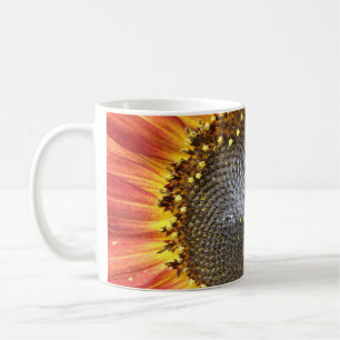 Taza De Café Mugre de girasol rojo y amarillo