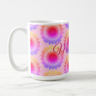Taza De Café Mugre de girasol rosado