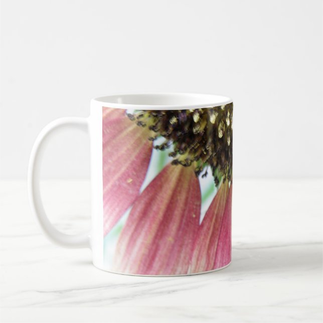 Taza De Café Mugre de girasol rosado (Izquierda)