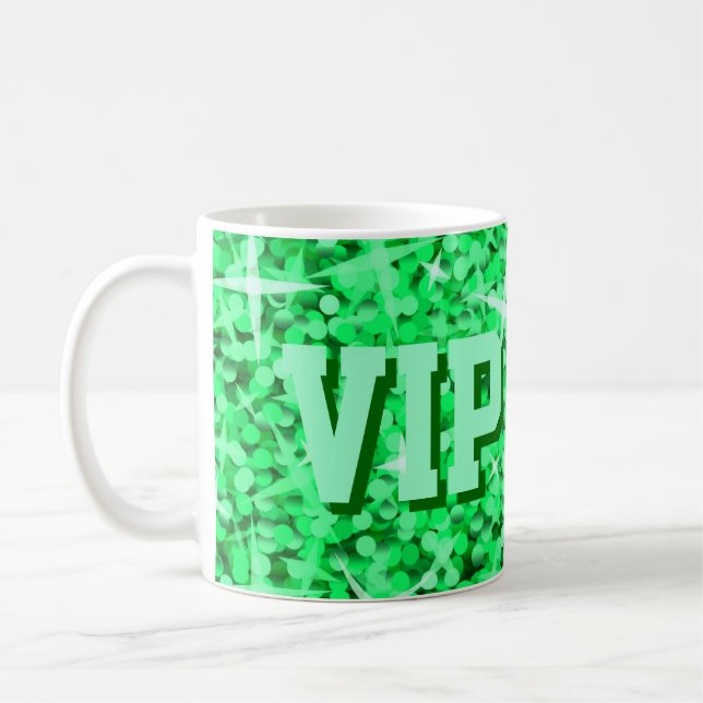 Taza De Café Mugre de Glitz Green 'VIP DAD' (Izquierda)
